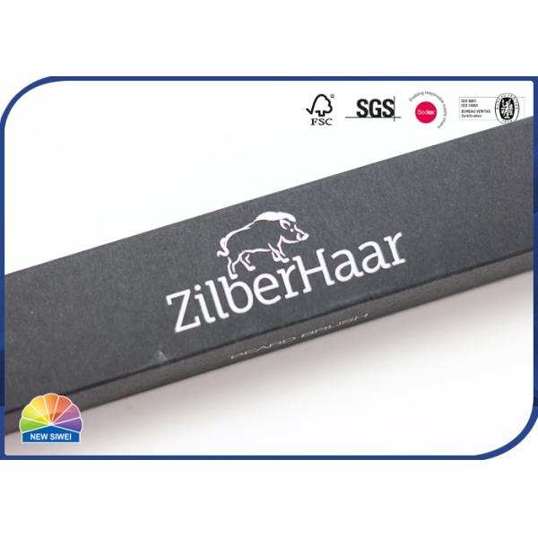 Белая напечатанная коробка коробки складчатости Kraft черноты логотипа бумажная для пакета губной помады