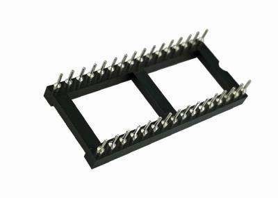 Conector de borda de bronze do cartão do passo 7,62 da fileira 2.54mm do Pin 180°Two do soquete CI 16