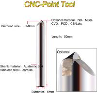 ND Diamond Point Tool Milling Cutter do CVD da pata de 60mm