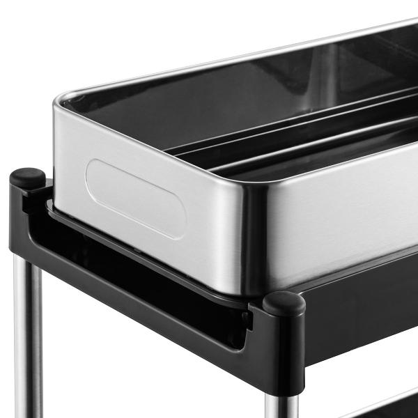 Standing Storage Rack for Kitchen Stainless Steel 395*230*389mm Rectangular