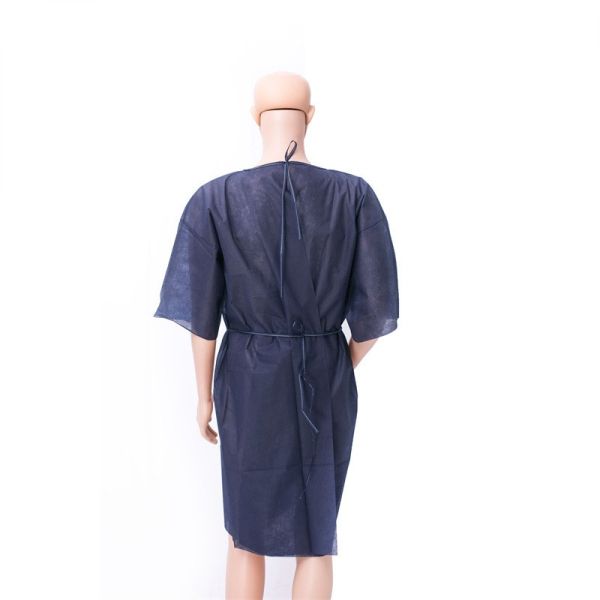 35G SMS Surgery Gown Factory Directly Supplies Adult Patient Hospital Gown PP Surgical Short Disposable Gown for Hospital