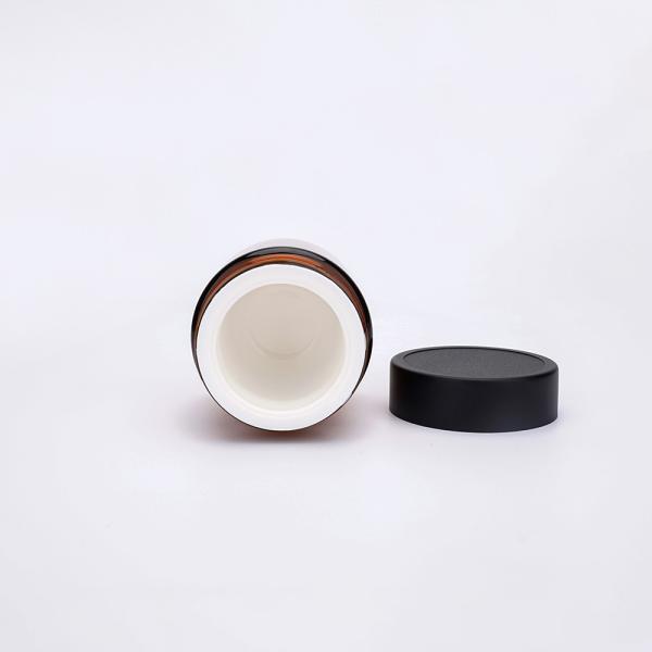 PET Empty Skincare Bottles 30g 50g Brown Skincare Packaging With Screw Cap