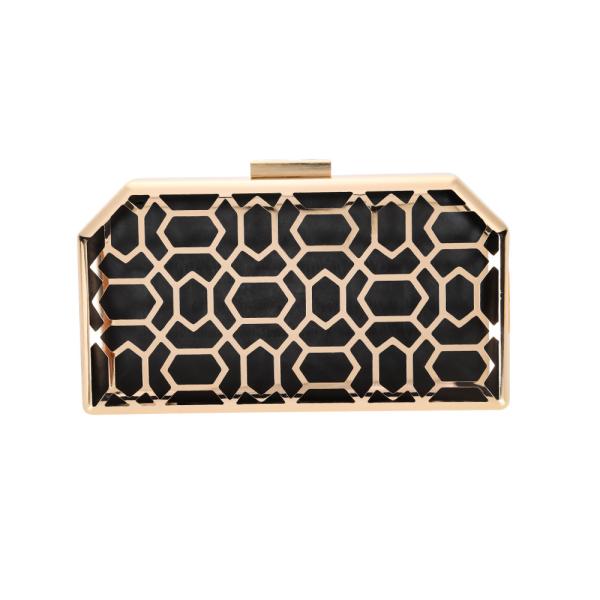 240g 18*12cm Hexagon Woman Purse Clutch Frame With Covers