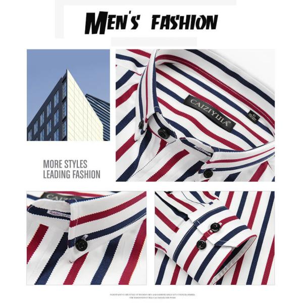 Long Sleeve Custom Men'S Dress Shirts Plaid Blue Flex Collar Fancy Popular Design