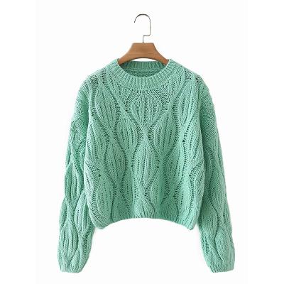 O sólido do OEM anunciou a malhas longa da luva das camisetas em volta das mulheres do pulôver do pescoço