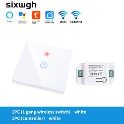 SIXWGH Tuya Wifi Connected Light Switch Home Automation Touch Wall Switch Controller