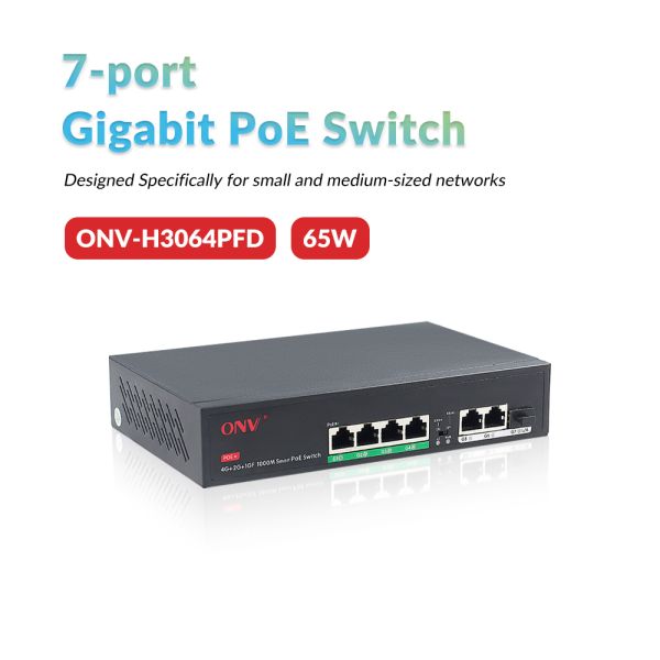 11 Port Unmanaged Gigabit PoE Switch With 30W PoE+ And SFP Fiber Uplink