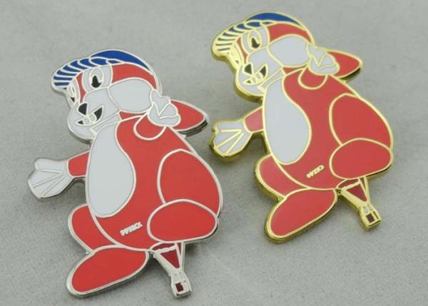60 Jahre Red Heart Shaped Enamel Medal , Gold Sports Medals For Kids