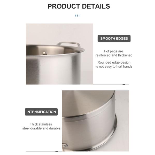 1.65kg Cookware Set Kitchen Pots and Pans Stainless Steel Cook Wear with Glass Cover
