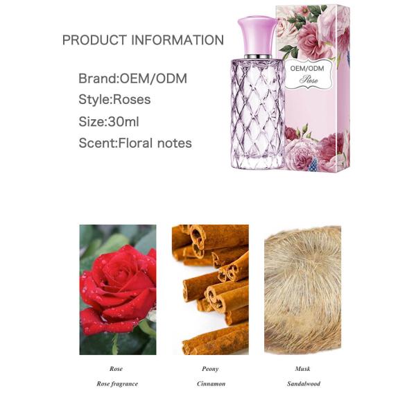 Female Lasting Rose Fragrance Perfume , Fresh Elegant Long Time Fragrance Perfume