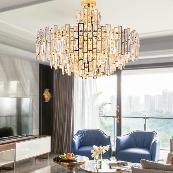 100cm Diamater 30cm Height Restaurant 260V Crystal Pendant Light