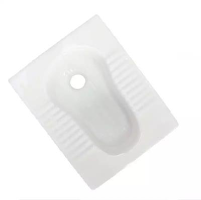 Glossy White Squat Pan Toilet anti leakage Squatting Toilet Bowl