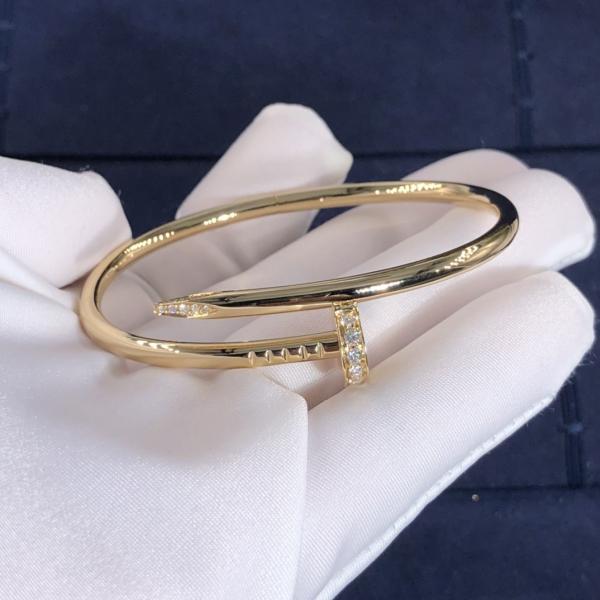 New Fashion Jewelry Bracelet  Pure 18k Gold Cartie Juste Un Clou Bracelet With Natural Real Diamonds