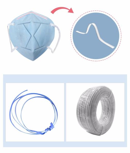 3 Ply Disposable Face Mask Plastic Wire Nose Clip Bridge PE 3mm