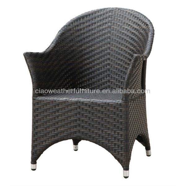 Muebles para exteriores Jardín Set comedor Revestido sillas de ratán con PU importado y marco de 5 años