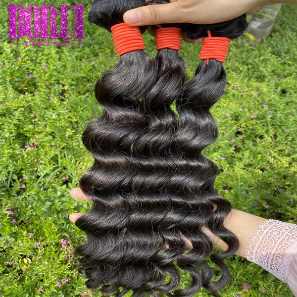 Soft Natural Wave Peruvian Hair Double Weft 8-28 Inch Smooth Strong Weft
