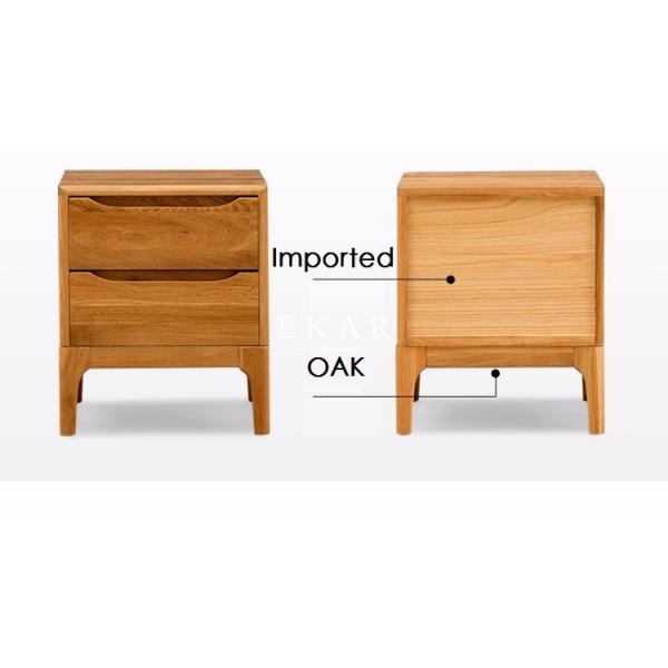 European Style Bedroom Furniture Imported Oak Night Stand Bedside Table Wood