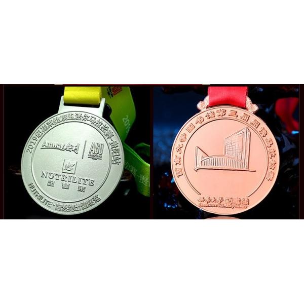 Wholesale Custom Medal Logo Medallion Soft Enamel Gold Silver Marathon Running Custom Metal Sport Medal