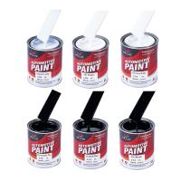 Peinture auto noire / blanc pur / jaune citron