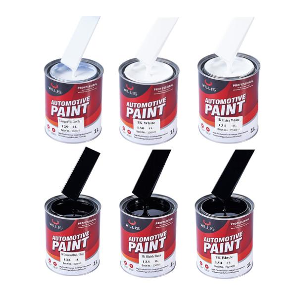 Pintura de carro 1K de cor sólida termossetável 60um Pintura de carro acrílica Pintura de pulverização de carro Pintura de refinamento automático