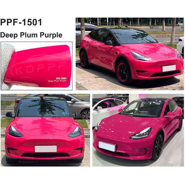 Deep Purple 8mil Aliphatic TPU Car Paint Protection Film Heat Healing