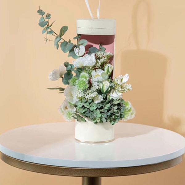 Spot UV Long Rose 900gsm Ivory Cardboard Envelope Flower Boxes