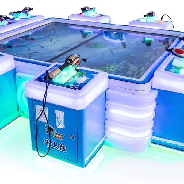 10 Players Kids Arcade Machine /  Indoor Fishing King 10p Amusement Arcade Game Machine
