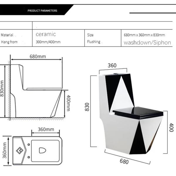 Gold Red Siphonic One Piece Toilet