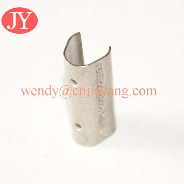 wholesale custom Logo 4mm round cotton shoelace hoodie cord with engraved logo metal tips