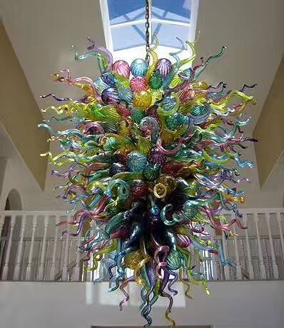 Colored glass chandelier for Hotel Project Lighting Fixtures (WH-GB-07)