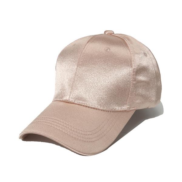 Spring/Summer Silk Satin Solid Color Casual Baseball Cap for men and women