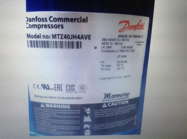 R22  Maneurop Hermetic compressor MTZ40JH4AVE France Maneurop  Piston Reciprocating commercial compressor