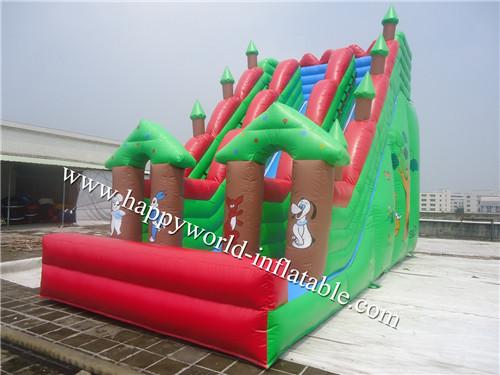 inflatable farm bounce slide , inflatable dry slide , commercail kids slides