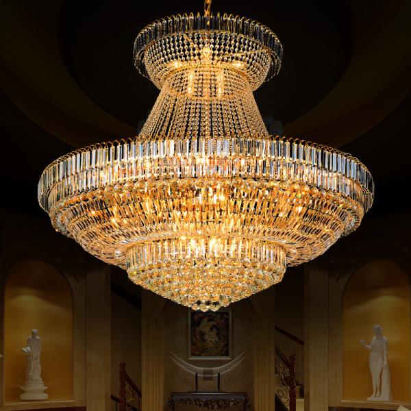 Large metal crystal chandelier for Hotel Home Project DIY Pendant lamp (WH-NC-10)