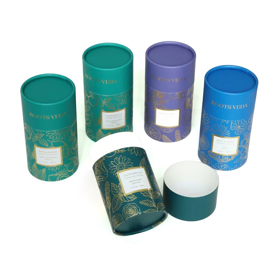 цилиндр Стеклянная бумага Jar Box Paper Tube Candle Packaging Для индивидуального дизайна логотипа