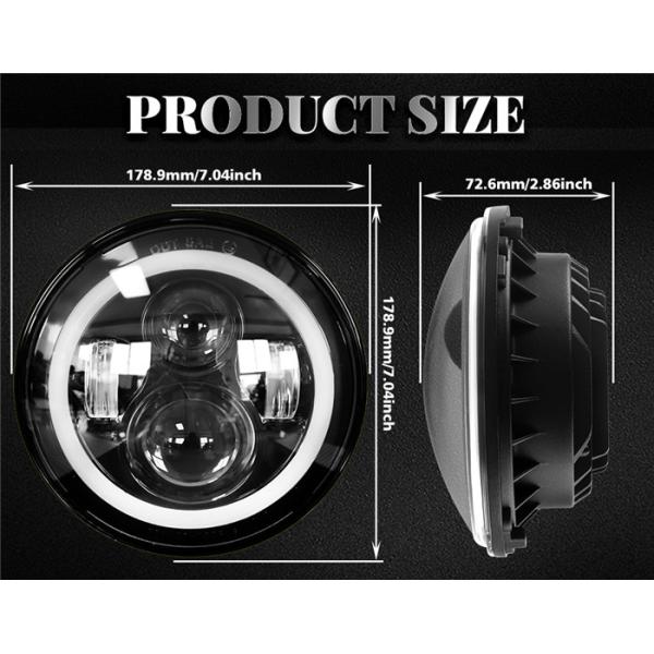 Высокий луч 50W 4950LM 7 дюймов вокруг управляя светов 4x4