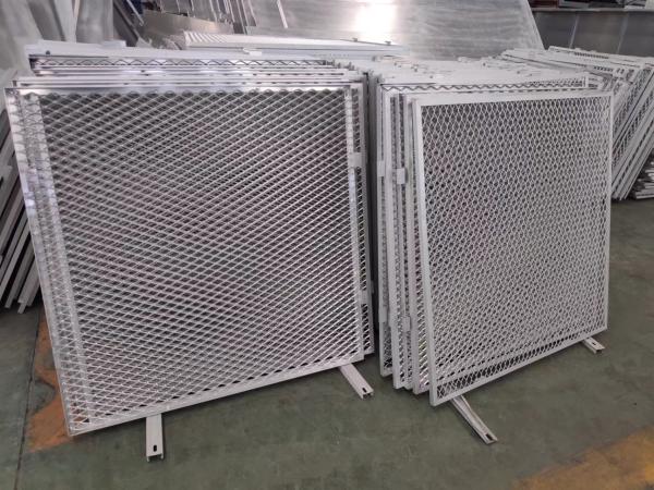 Powder Coating White Color Expanded Metal Mesh For Wall Facaded