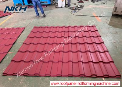 Precision Metal Roof Tile Roll Forming Machine With Servo Motor Drive Metal Roofing