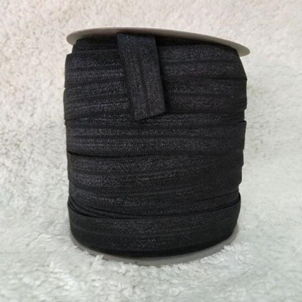 Garment 15mm Width Custom Printed Solid Color FOE Headband Elastic Ribbon for Hair Tie