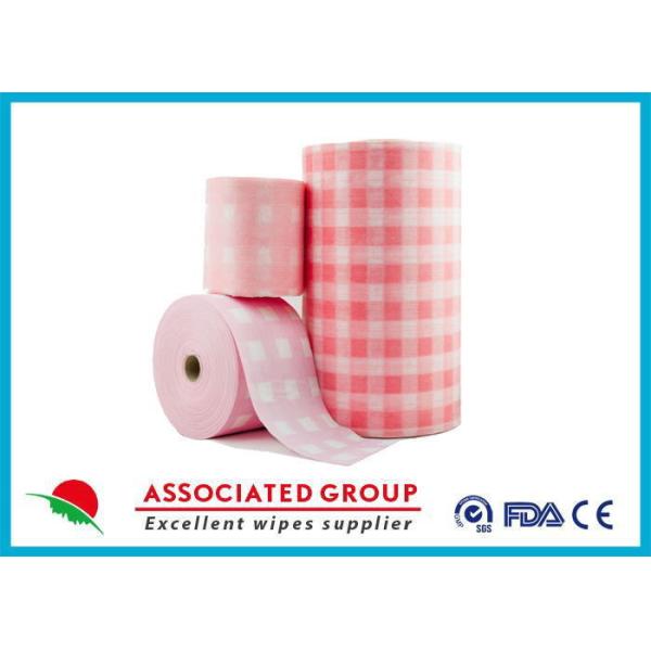 Розовая проверенная картина Spunlace Nonwoven Rolls мягкий & корпия свободная от