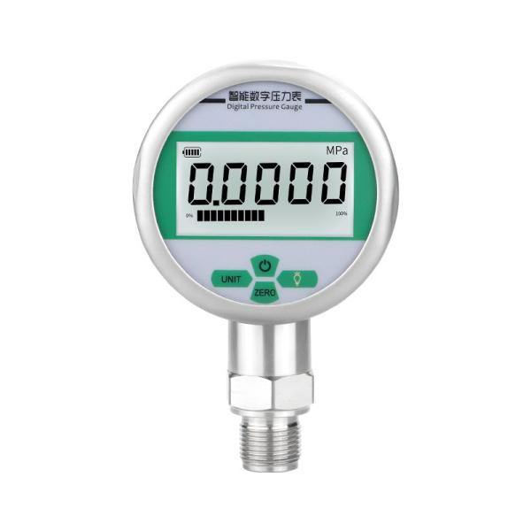 80mm Stainless Steel Digital Pressure Gauge with Threaded Connection and -1-999bar Range