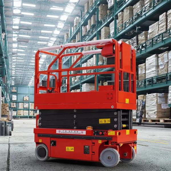 3.3KW Portable Scissor Lift Elevator 8m Movable Aerial Lifting Platform For Construction