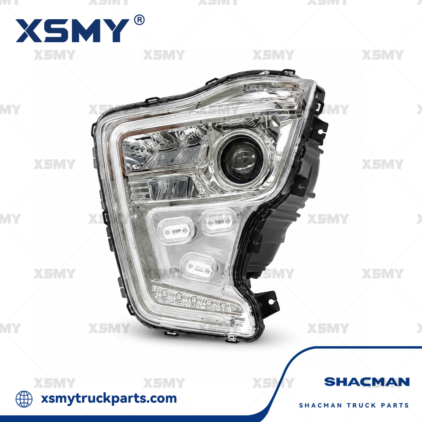 DZ9X259810127 SHACMAN X6000 LED Headlight Assembly for Heavy Duty Truck Parts