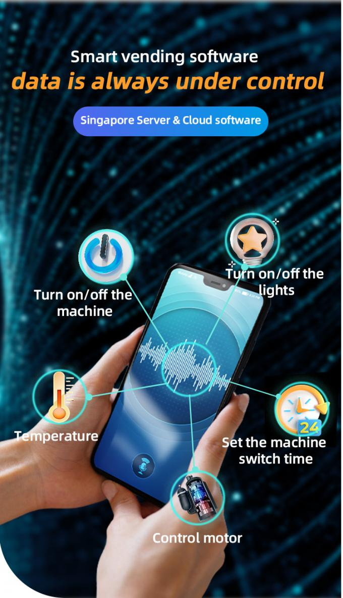 Snack Food Vending Machine Equipped with Large Touch Screen and Top Mounted Light Box for Enhanced Visibility and Vending Performance