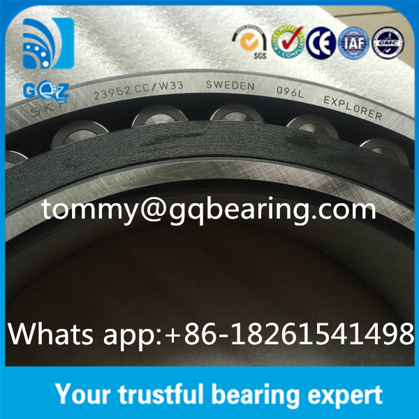 Стальная клетка Масляная канавка Сферическое роликовое подшипник Саморазвертывающиеся роликовые подшипники SKF 23952 CC / W33