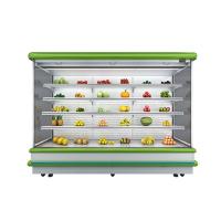 Equipamento de refrigeração grande de vários andares Frutas Frigorífico de exibição aberta para bebidas em garrafas