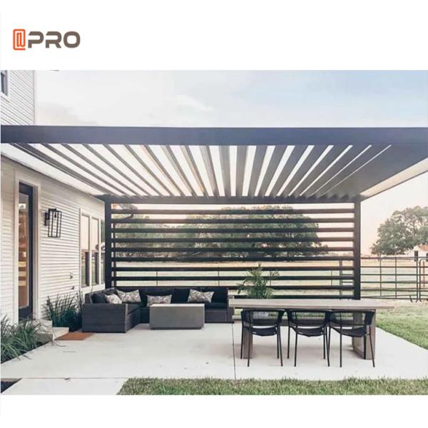 Solar Backyard Sunshade Louvre Gazebo Pergola 4x4m Waterproof