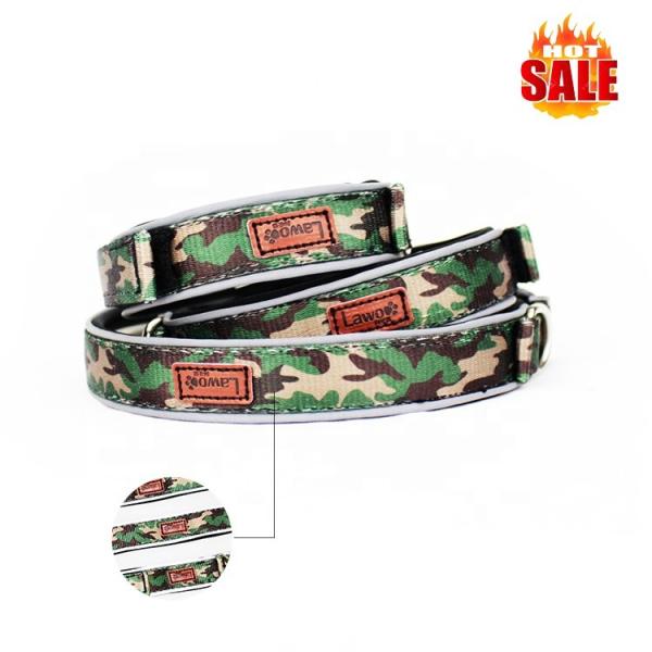 Luxury Pattern Reflective Big 	Nylon Dog Collars Products Pet Accessories Custom Dog Collar
