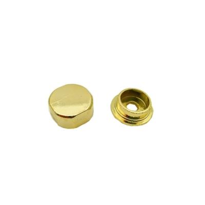 France ABS Button Coffin Ornaments 2*1cm Gold Plated 6112