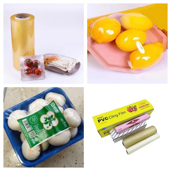 PVC Biodegradable Cling Film Special Formula White Mushroom Biodegradable Cling Wrap